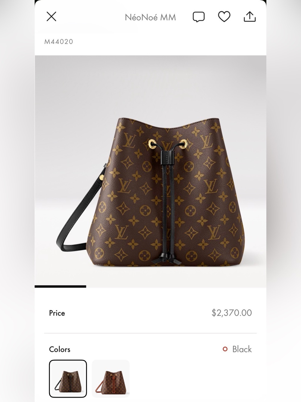 LOUIS VUITTON Monogram Neonoe MM in Black - Picture 15 of 15